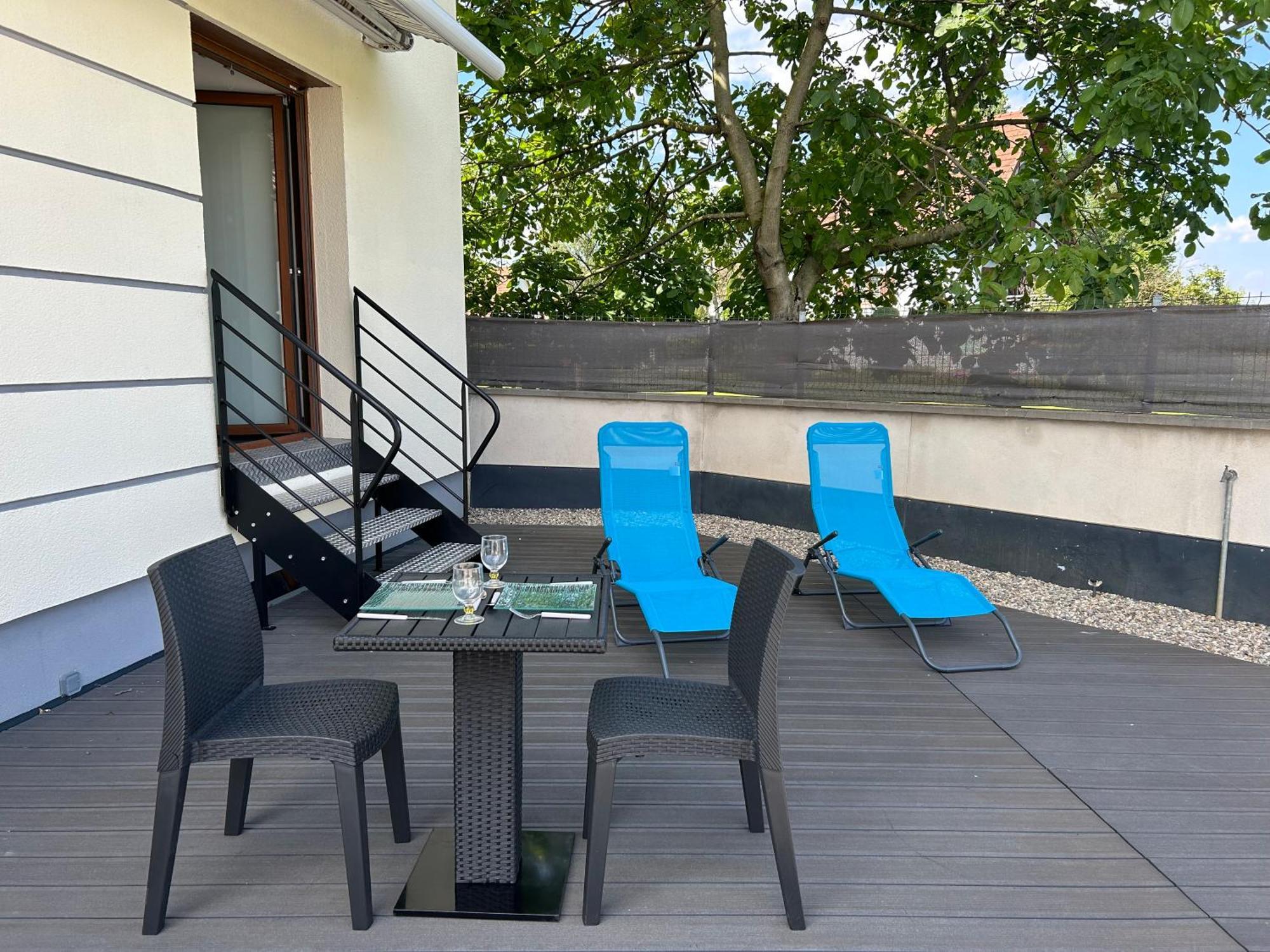 Charmant Studio Avec Terrasse Ebersheim Exterior foto